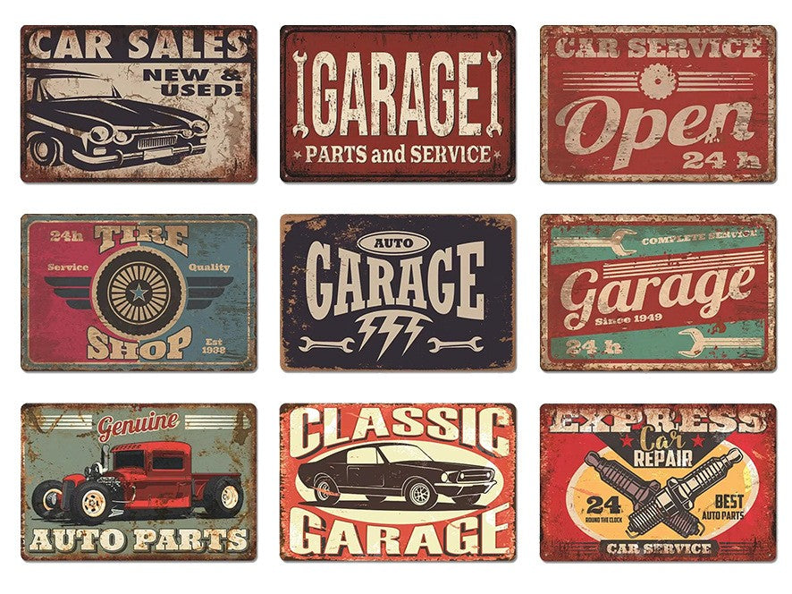 Route 66 vintage car repair sign