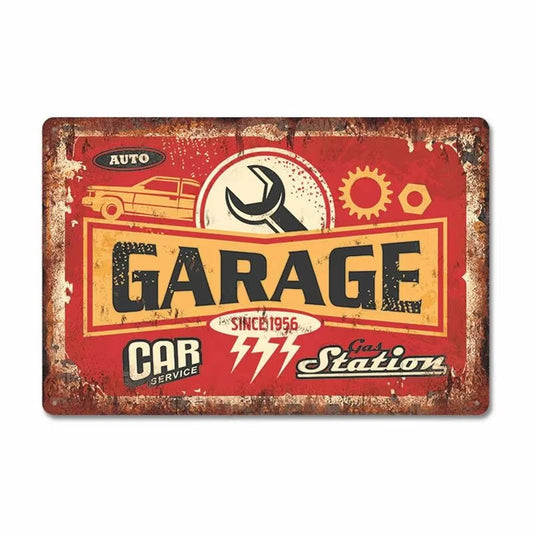 Retro Car Service & Gas Station Decor Since 1956